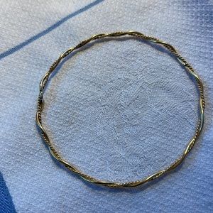 Delicate 14K gold bangle bracelet